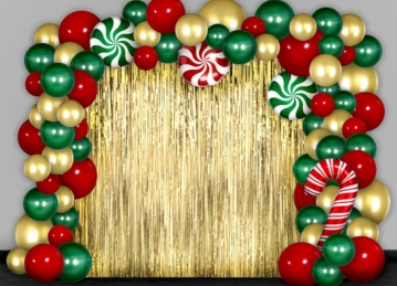 картинка Фотозона новогодняя "Дождик с шарами" от компании Рент-Бери