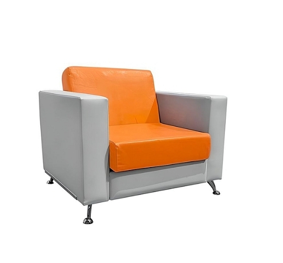 Кресло Cube оранжево-белое рис 2