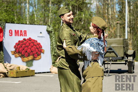 Полевая кухня, фотозона и декор для компании Роснефть по случаю праздника 9 мая рис 11