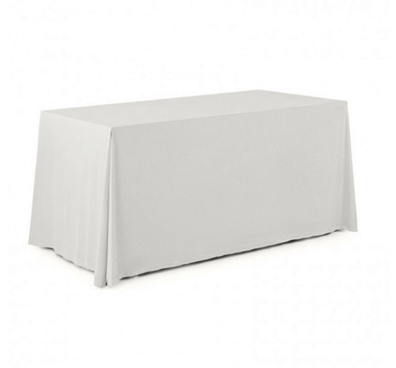 Скатерть прямоугольная белая рис 1