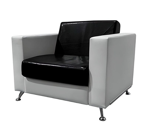 Кресло Cube черно-белое рис 2