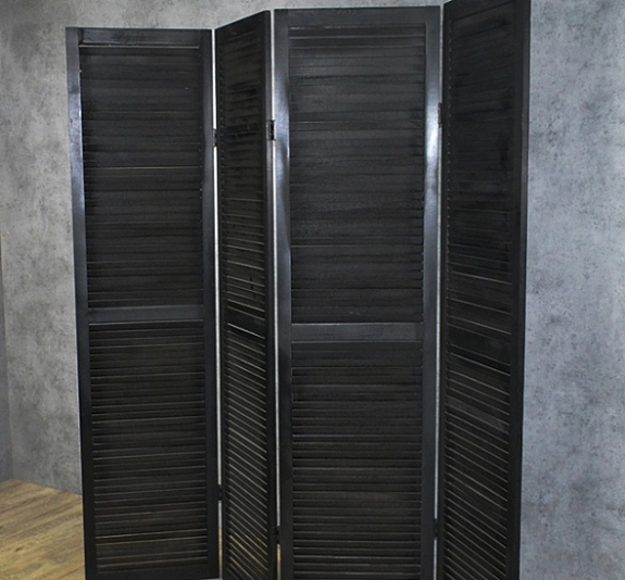 Складная ширма чёрная рис 1