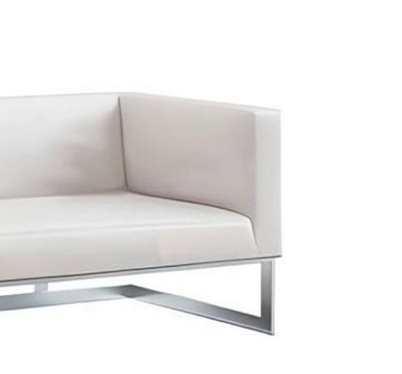 Трехместный диван Andrian Silver белый рис 2