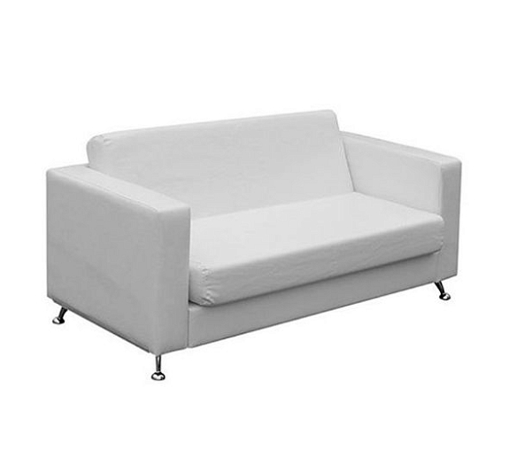 Диван Cube двухместный белый из экокожи рис 3