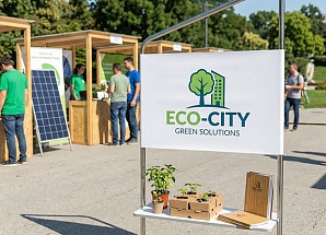 Промо стойки City с полкой и баннером