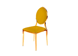 Стул Laval Gold с обивкой из горчичного бархата