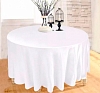 Скатерть круглая 3м белая рис 3