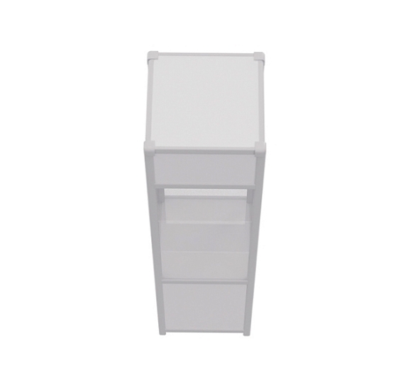Витрина высокая белая рис 2