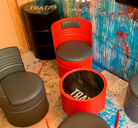 Кресло-бочка Красное рис 2