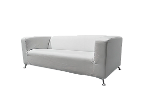 Диван Клиппан тканевый белый