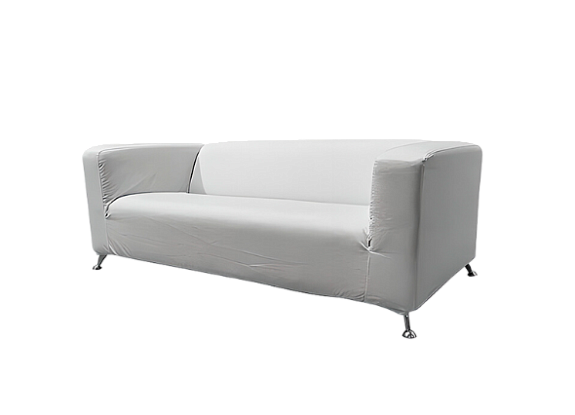 Диван Клиппан тканевый белый