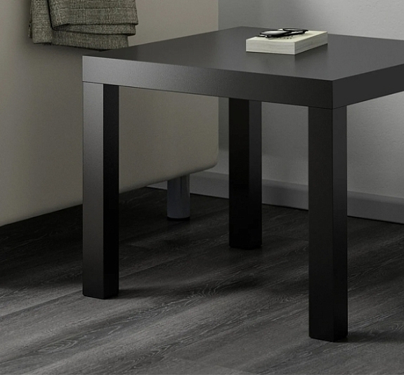 Стол журнальный Лакк 55х55 черный рис 1