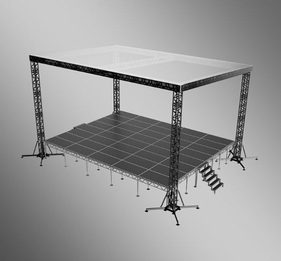 картинка Сцена односкатная 8x10 Черная от компании Рент-Бери