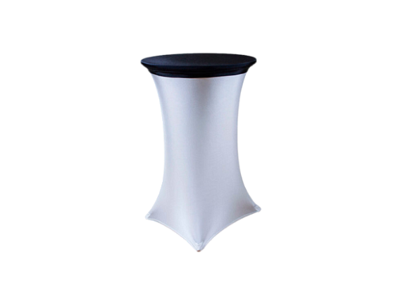 Стрейч наперон «Шапочка» для коктейльного стола черный