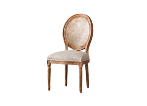 Стул Леон со спинкой из ротанга