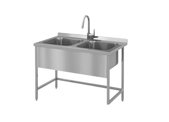 Ванна моечная двухсекционная со смесителем