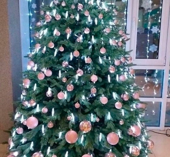 Ёлка искусственная 150 см наряженная золотая рис 2