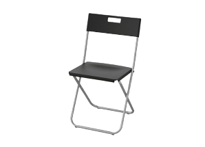Складной стул Гунде черный