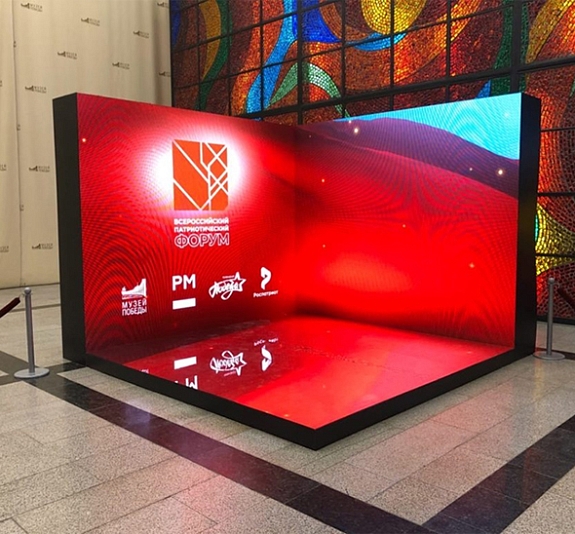 Угловая 2,5х2,5 светодиодная фотозона рис 3