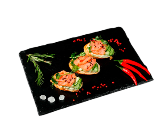 Брускетта с лососем и крем-чизом