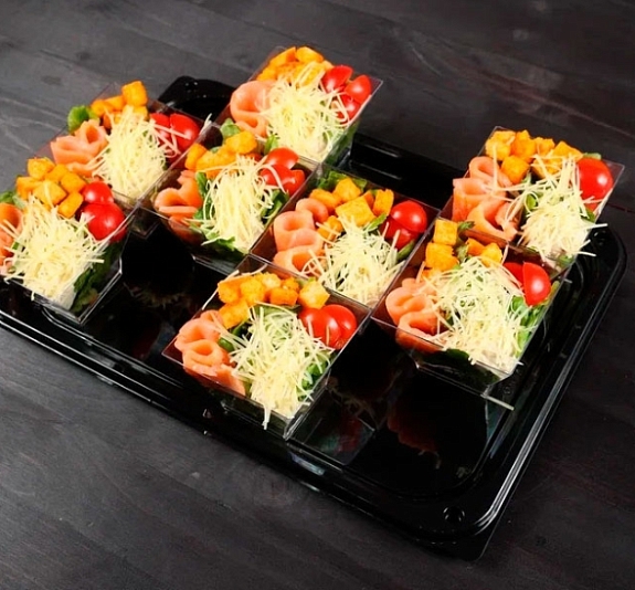 Салат Цезарь с семгой рис 2