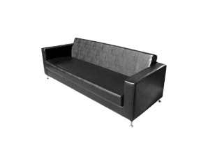 Диван Cube из экокожи трехместный черный