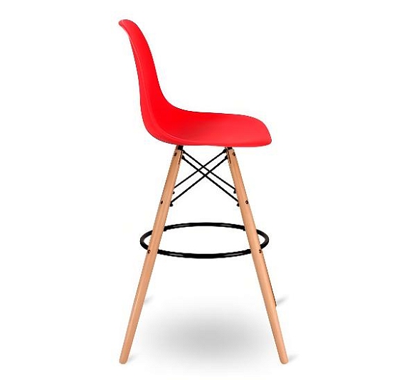 Стул барный Eames красный рис 2
