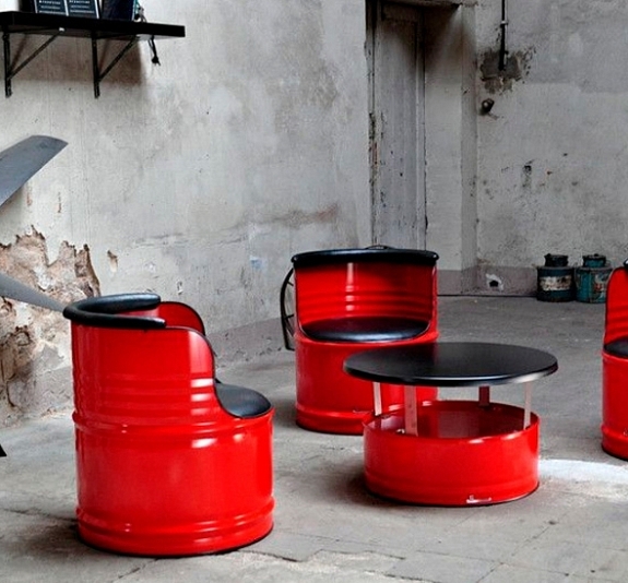 Кресло-бочка Красное рис 3