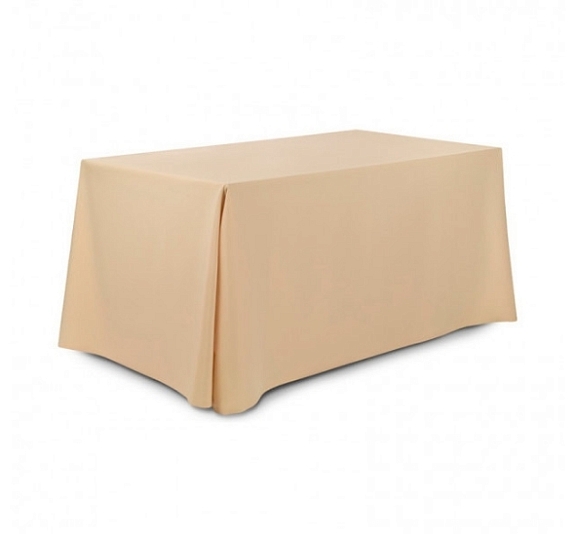 Скатерть прямоугольная бежевая рис 1