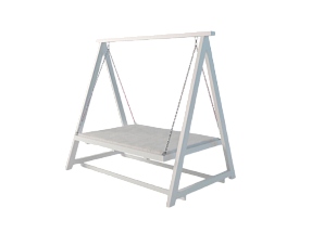 Качели белого цвета