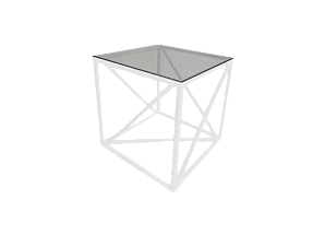 Журнальный стол Loft со стеклом белый