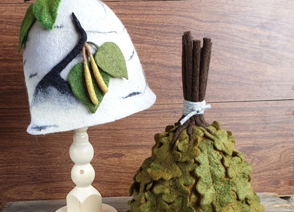 Мастер-класс «Декор банных шапок»