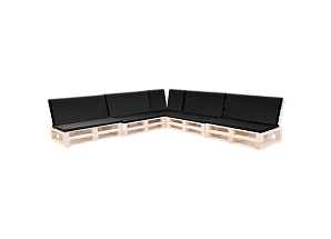 Диван модульный из паллет Белый