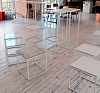 Коктейльный Стол High Cube Glass белый рис 2