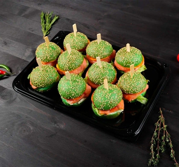 Мини бургер с лососем и сыром Чеддер рис 2