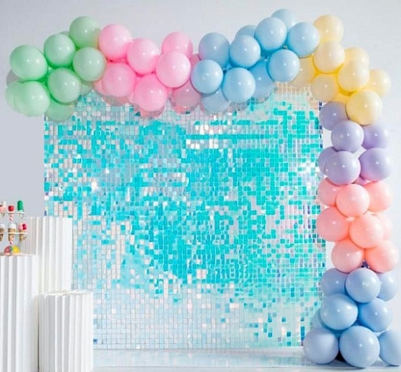 Пайетки голубой перламутр рис 3