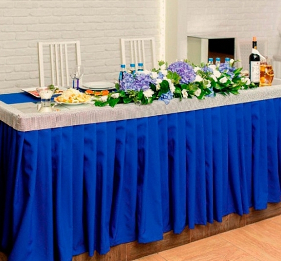 картинка Фуршетная юбка 5,6м синяя от компании Рент-Бери