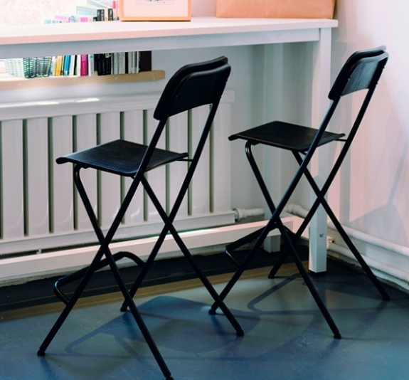 Стул барный складной Франклин чёрный рис 2