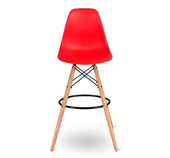Стул барный Eames красный рис 3