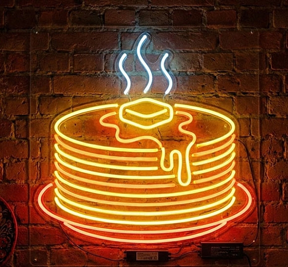 Аренда неоновой вывески «Блины» на Масленицу рис 1