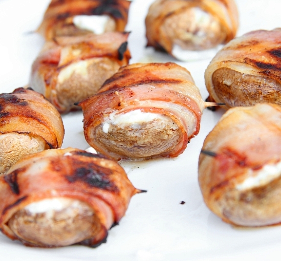 Шампиньоны в беконе рис 1