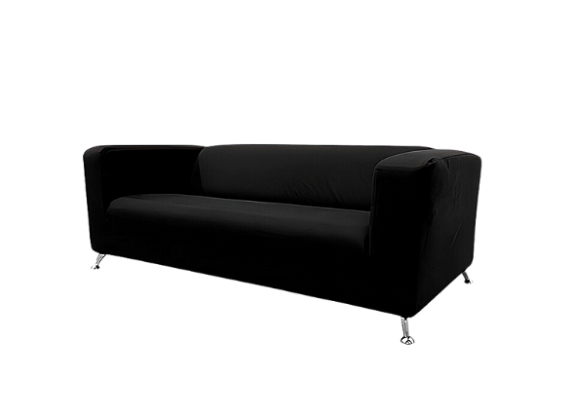 Диван Клиппан тканевый черный