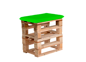 Деревянный пуфик из паллет