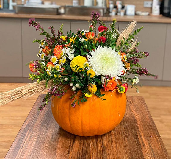 Букет в тыкве рис 4