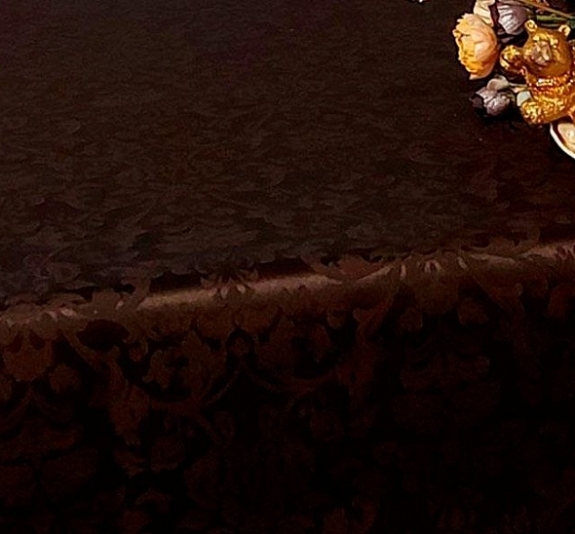 Скатерть круглая 3м черная «Жаккард» рис 3