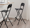Стул барный складной Франклин чёрный рис 1