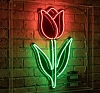 Неоновая вывеска «Тюльпан» в аренду рис 2