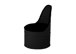 Кресло-бочка Черное