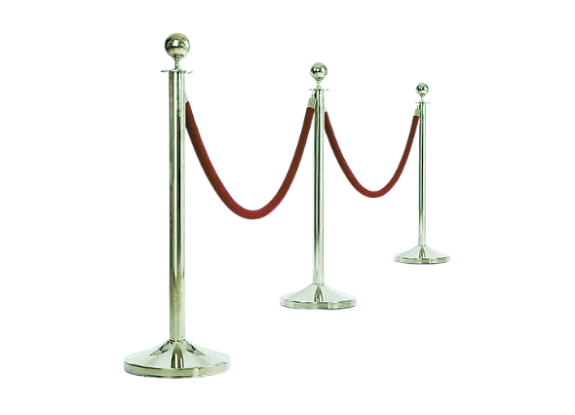 картинка Стойка с канатом серебристая от компании Рент-Бери