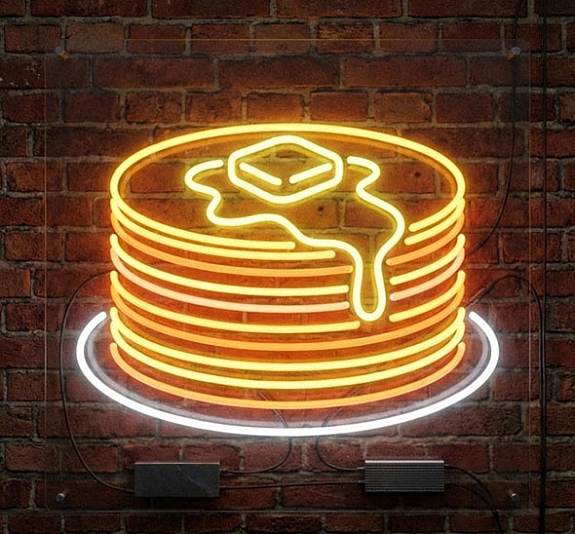 Аренда неоновой вывески «Блины» на Масленицу рис 2